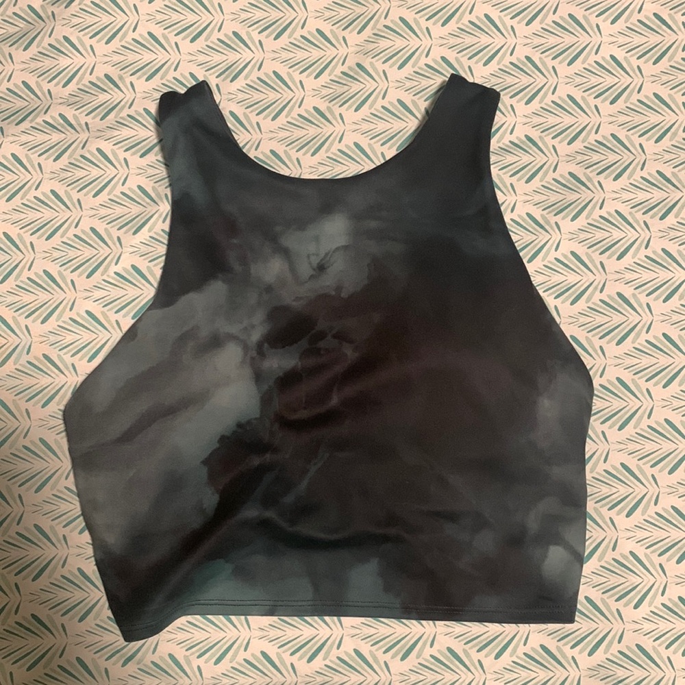 Green Athleta workout top with built in bra